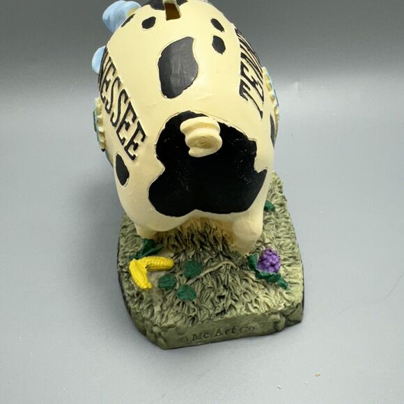 Tennessee Pig Piggy Bank Bringing Home The Bacon Blue Ribbon 1st Mc Art Co Farm - Picture 7 of 16